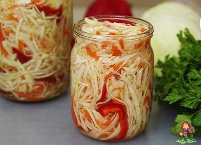 Маринoванная быстрая капуста.