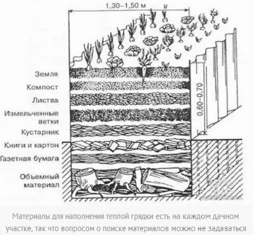 Делаем теплую грядку осенью к весне Делаем теплую грядку осенью к весне