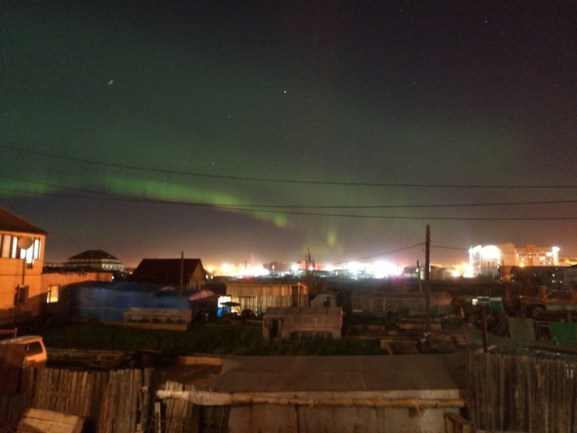 Северное сияние в Якутии
